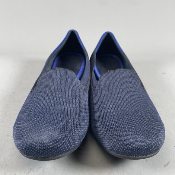 Rothy’s the Flat Women Size 7 Blue Knit Slip On Ballet Flat Comfort Casual EUC - Picture 2 of 9